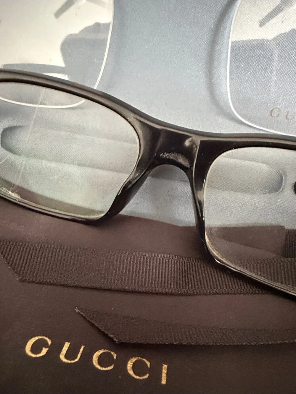 Authentic Gucci GG2251 Prescription Eyeglasses – Black/Green/Red – Original Case